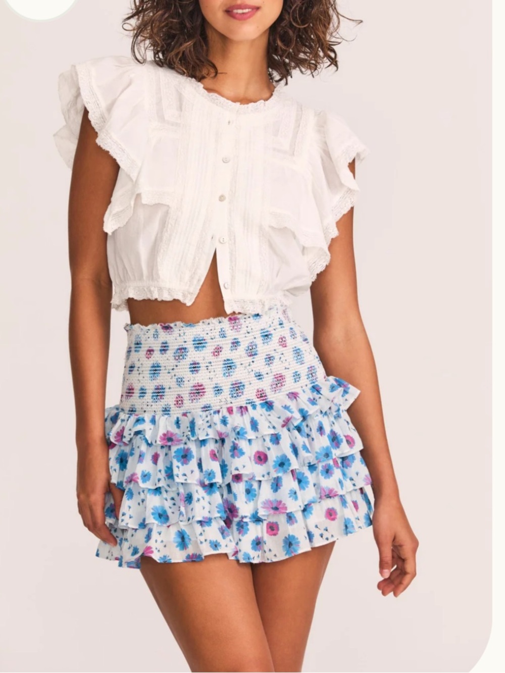 LoveShackFancy Yorkie Mini Skirt size small
